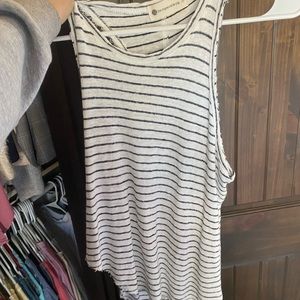 White and Black stripe tank
